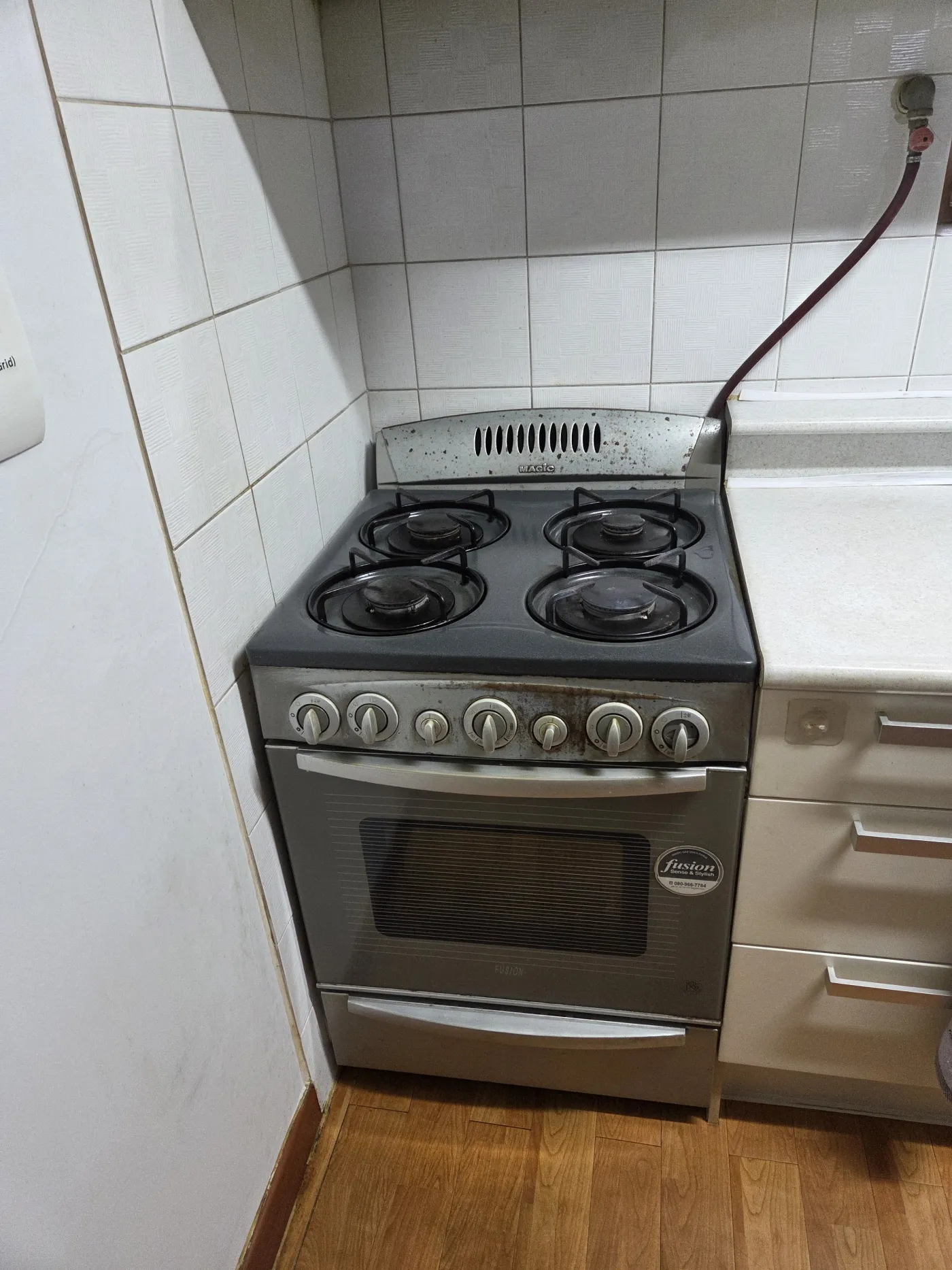 수원 싱크대교체 오래된 가스레인지오븐 철거 전 사진